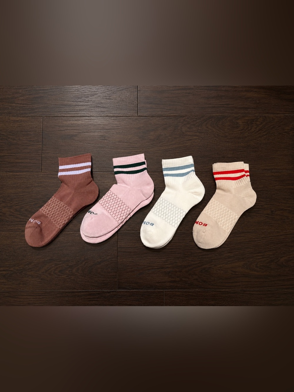 Bombas Women's Vintage Stripes Quarter Sock 4-Pack